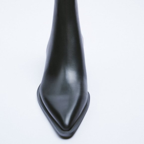 NWT Pointed Toe Black Cowboy Boots, 9 - Picture 2 of 4